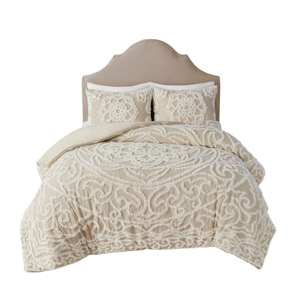 Full/Queen 3 piece Tufted Cotton duvet cover set Media 8