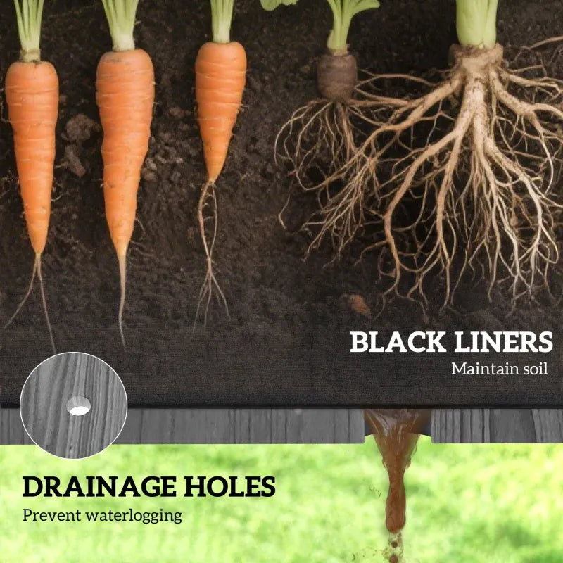 Planter Box,Practical Raised Garden Bed Media 4