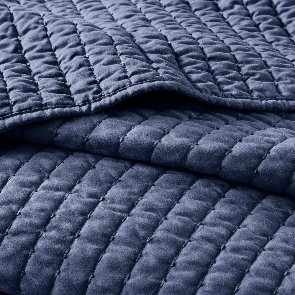 3 Piece Quilt Set Navy Full/Queen Media 11