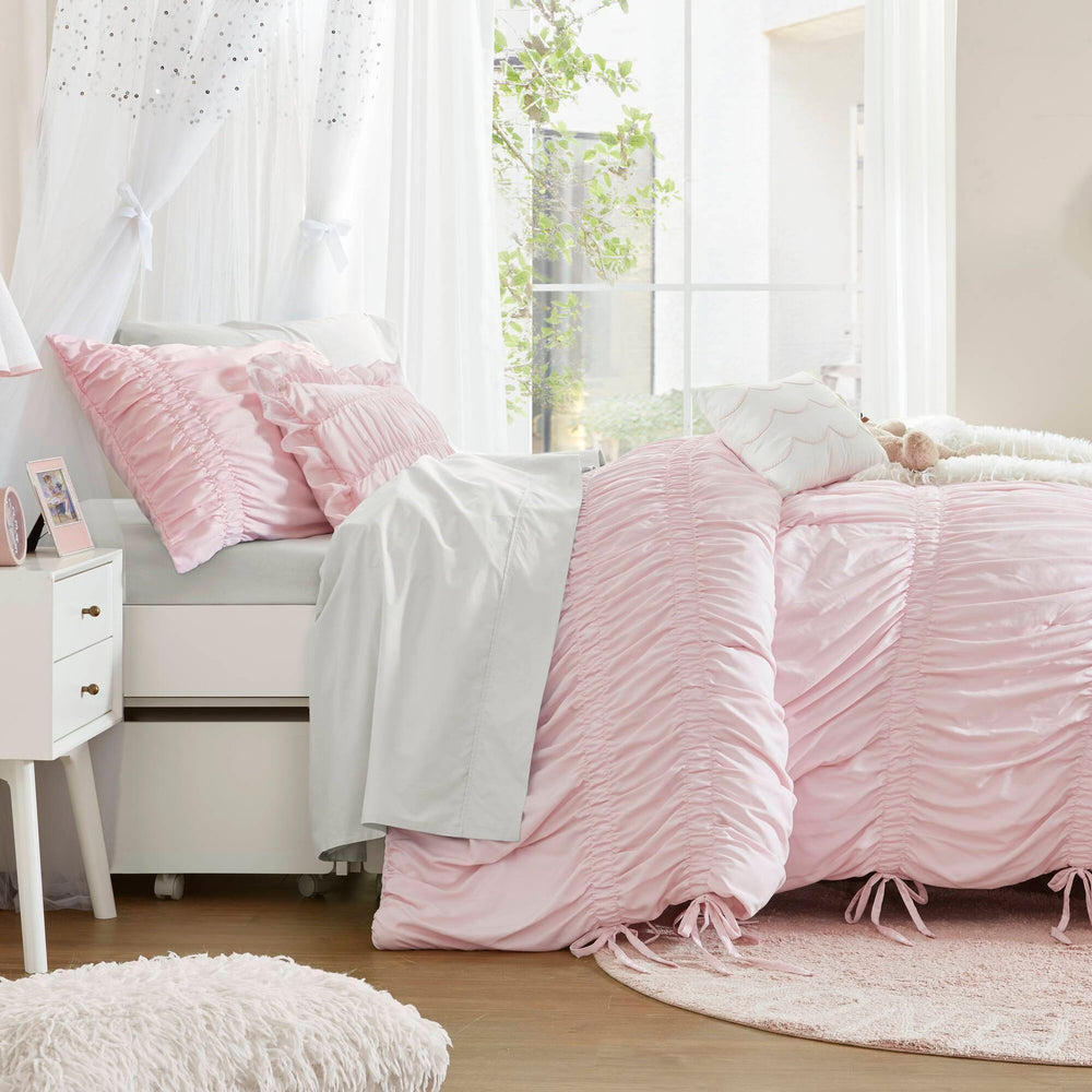 4 Pieces Twin/Twin XL Comforter Set,Pink Media 11