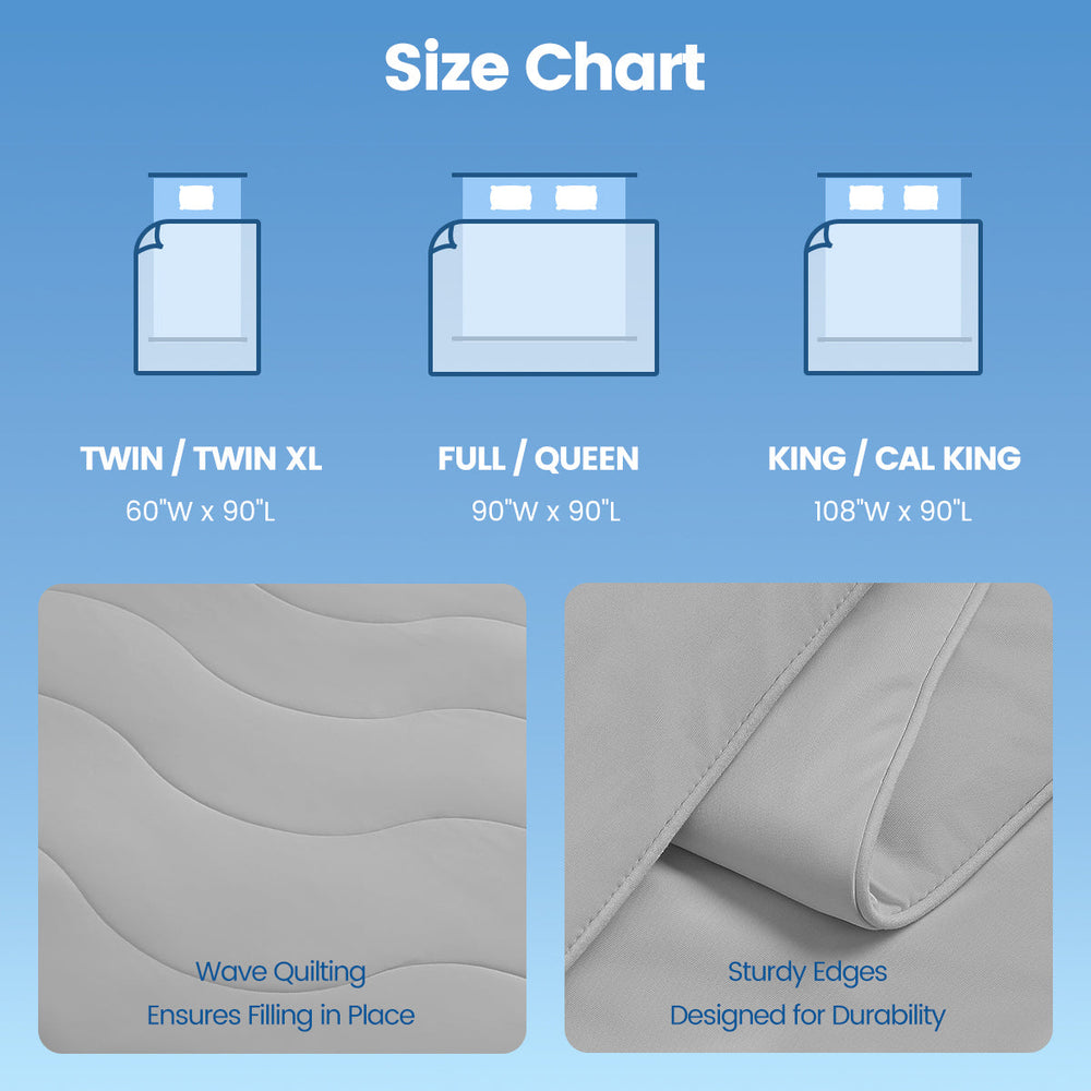 1-Piece 108x90' Cooling DA Comforter,Gray Media 12