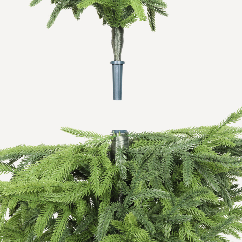 4' Artificial Real Touch  Pine Tree in Black Plastic Pot, 2pc/set Media 11