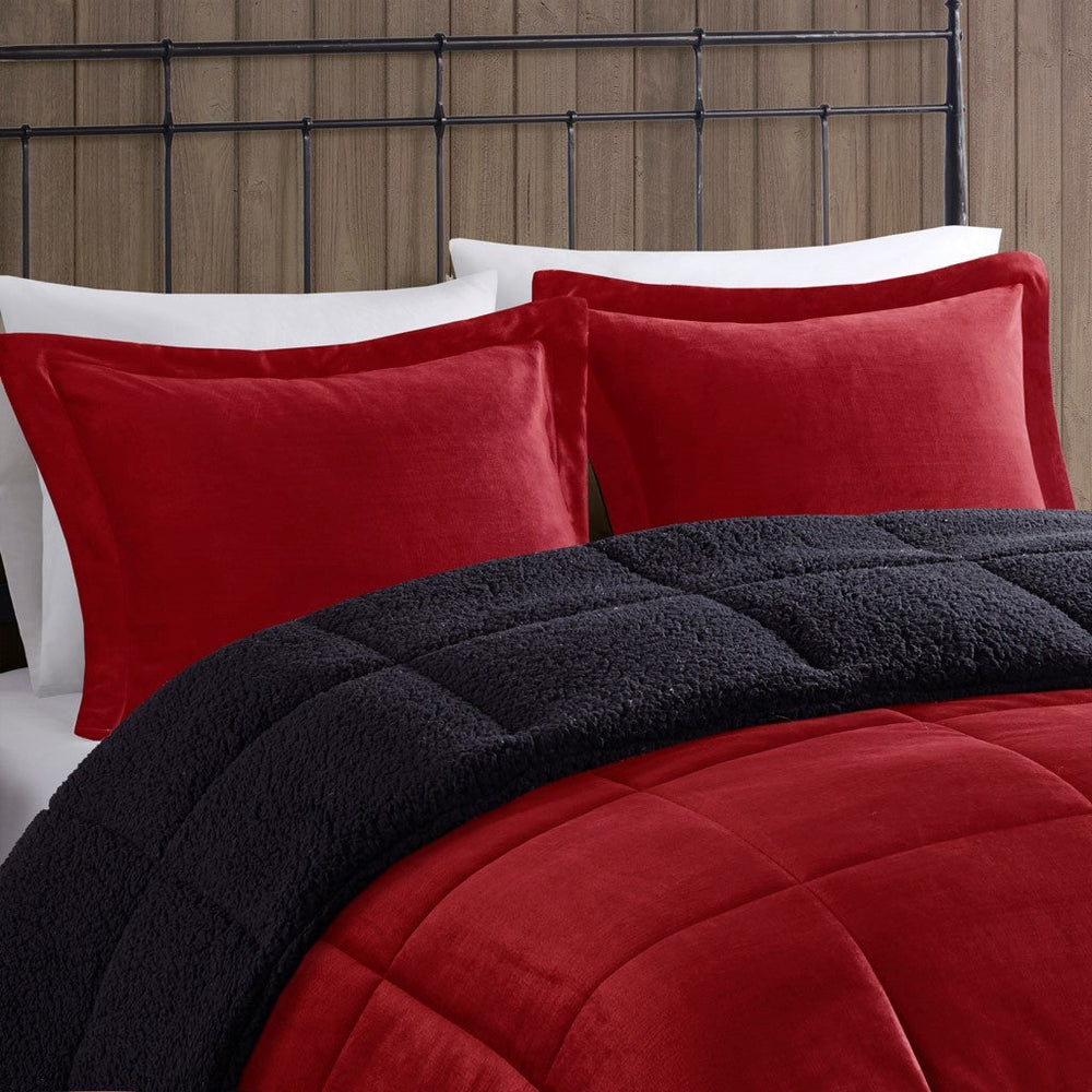 King Plush to Sherpa Down Alternative Comforter Set Media 5