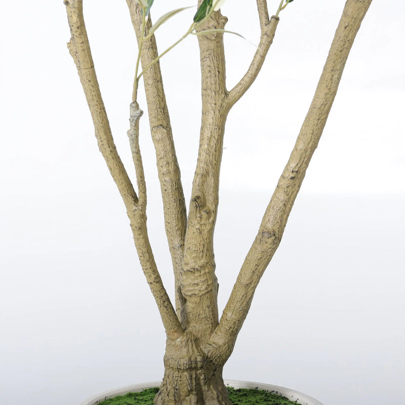 8FT Artificial Olive Tree With Big Decorative White Planter, Tall Indoor & Covered Outdoor Decorative Tree, 1pc/set