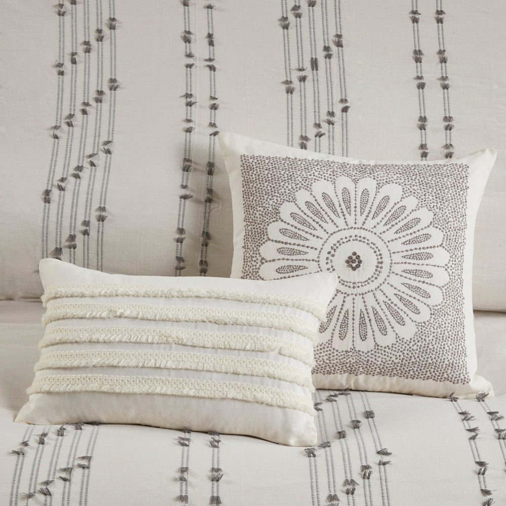 Full/Queen 3 Piece Cotton Jacquard Duvet Cover Set Media 15