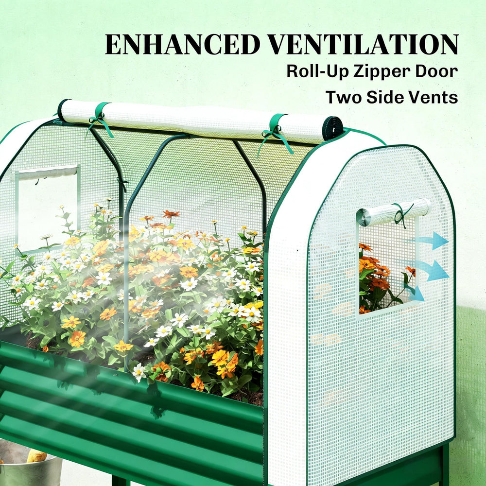 Spacious Raised Garden Bed,Flower Boxs,Outdoor Plant Boxs Media 6