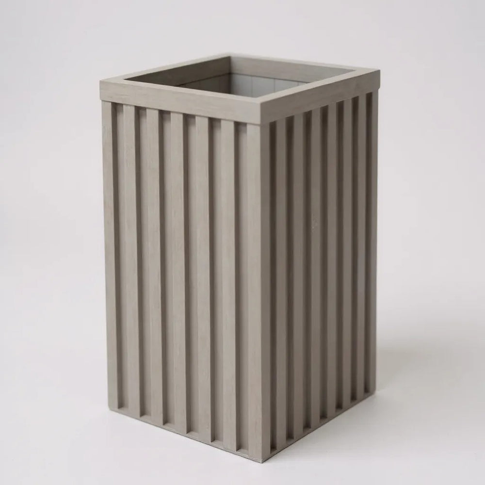 Square Grove Column Planter - Grey Brown Media 1
