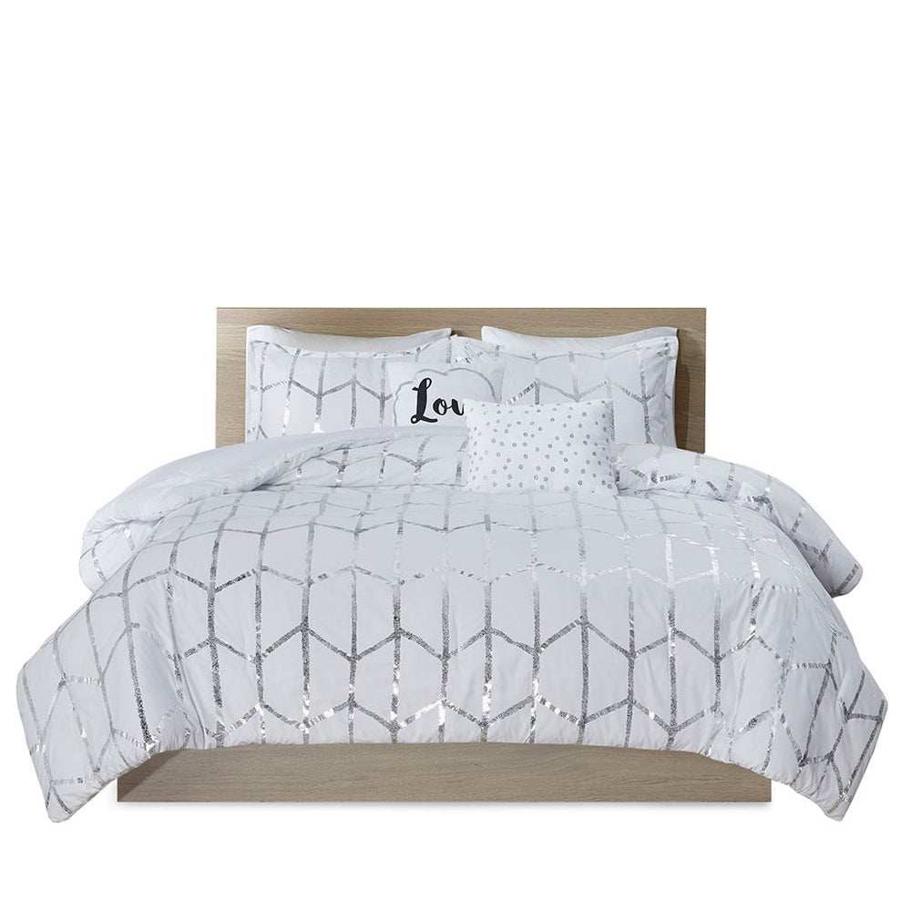 Twin/Twin XL Metallic Printed Comforter Set Media 4