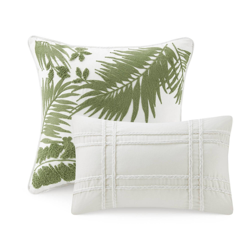 6-Piece Queen Oversized Cotton Comforter Set with Throw Pillow Media 9