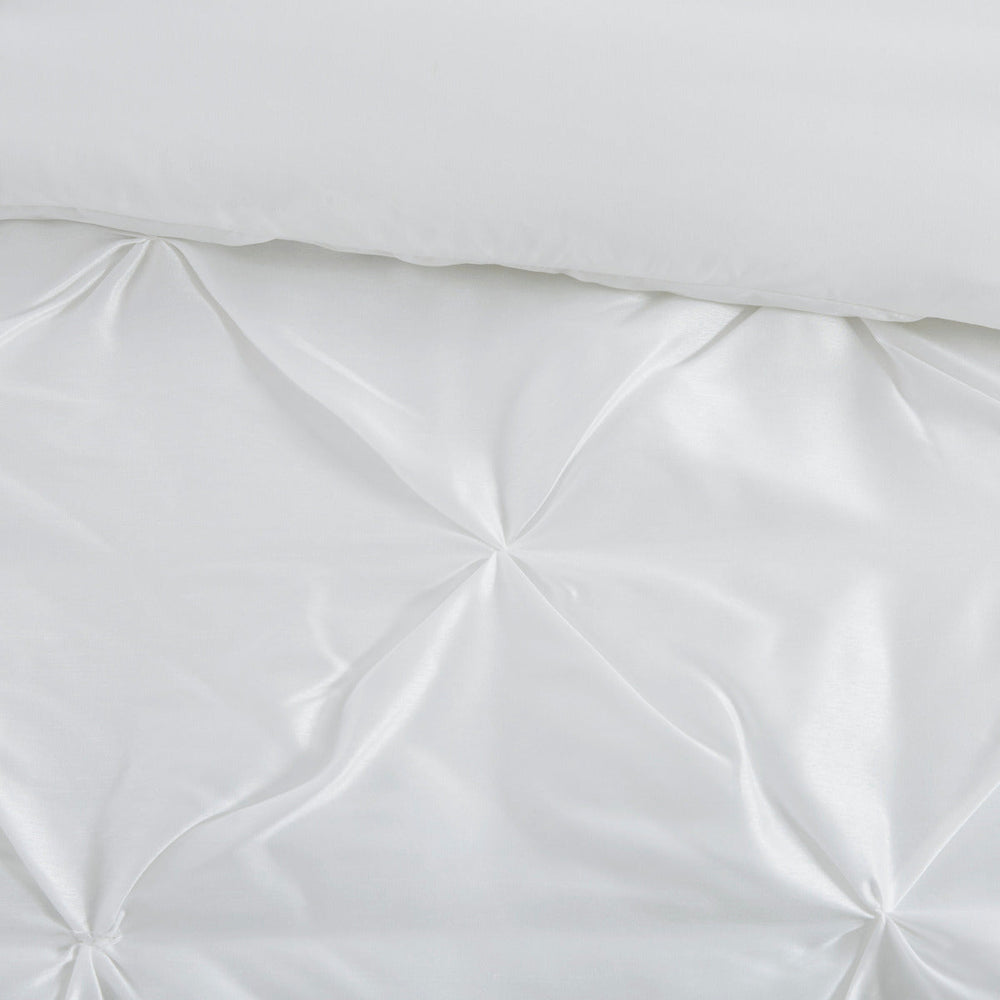 7 Piece Tufted Comforter Set White Cal King Media 2
