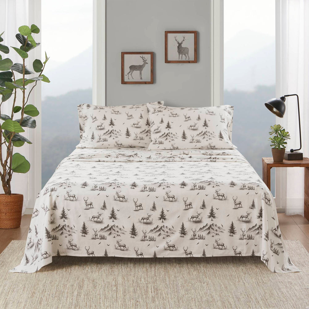 4 PCS Full Sheet Set Gray Deer Toile Media 1