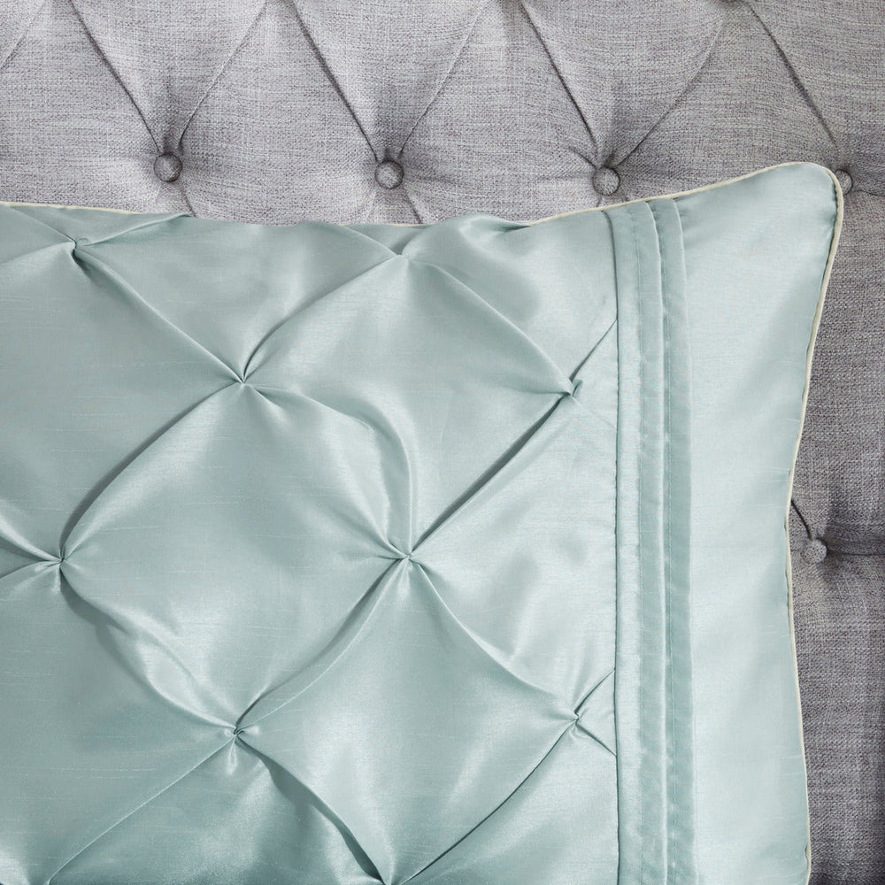7 Piece Tufted Comforter Set Seafoam King Media 11