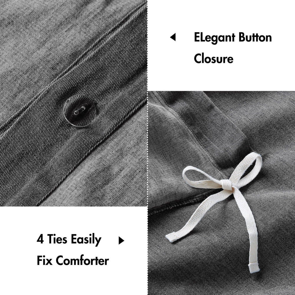 3PCS Full/Queen Twill Washed Duvet Set Media 7
