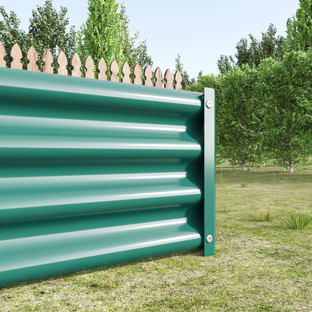 Raised Garden Bed Outdoor, 6×3×1ft , Metal Raised  Rectangle Planter Beds for Plants, Vegetables, and Flowers - Green Media 9