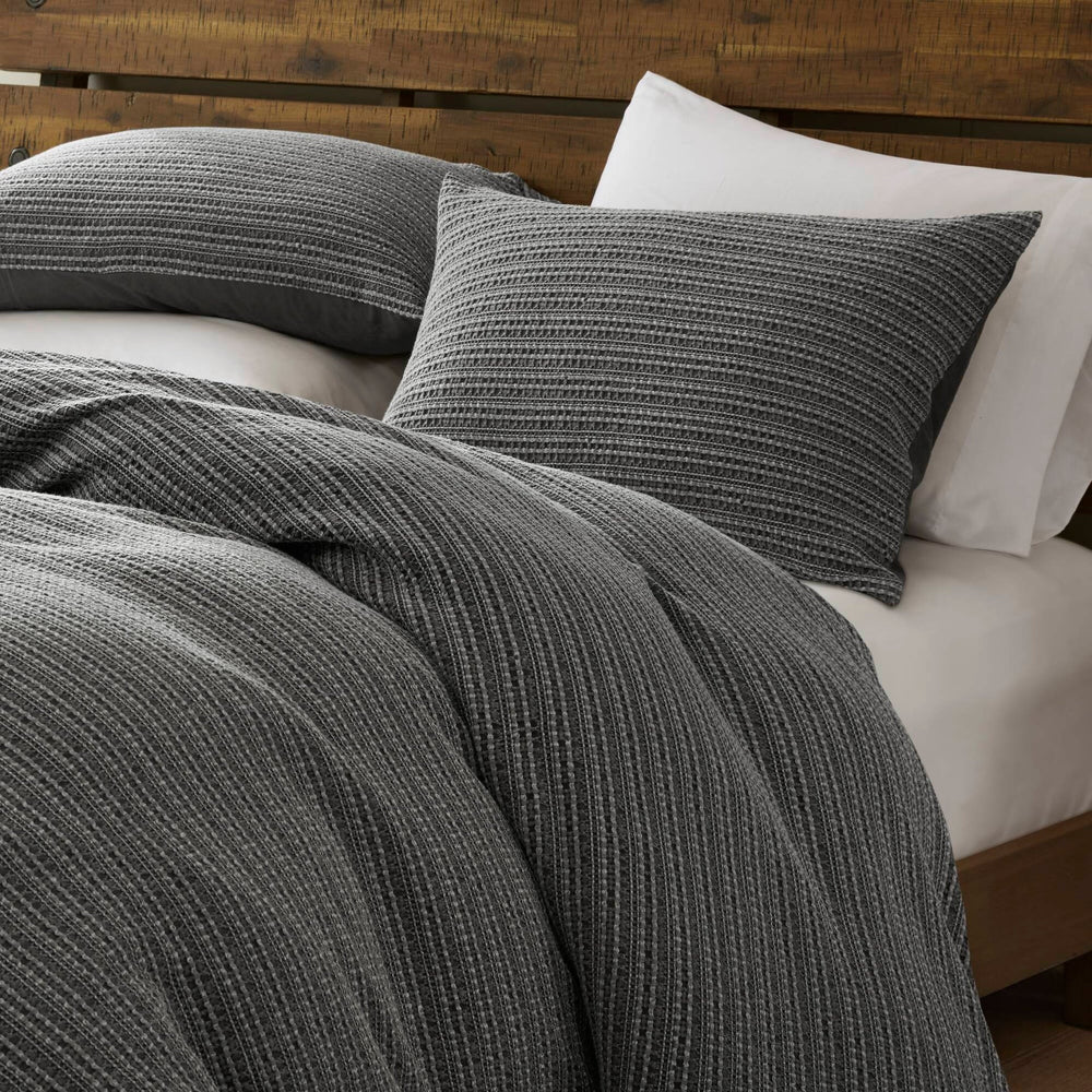 3PCS King/Cal King Waffle Washed Duvet Set Media 15