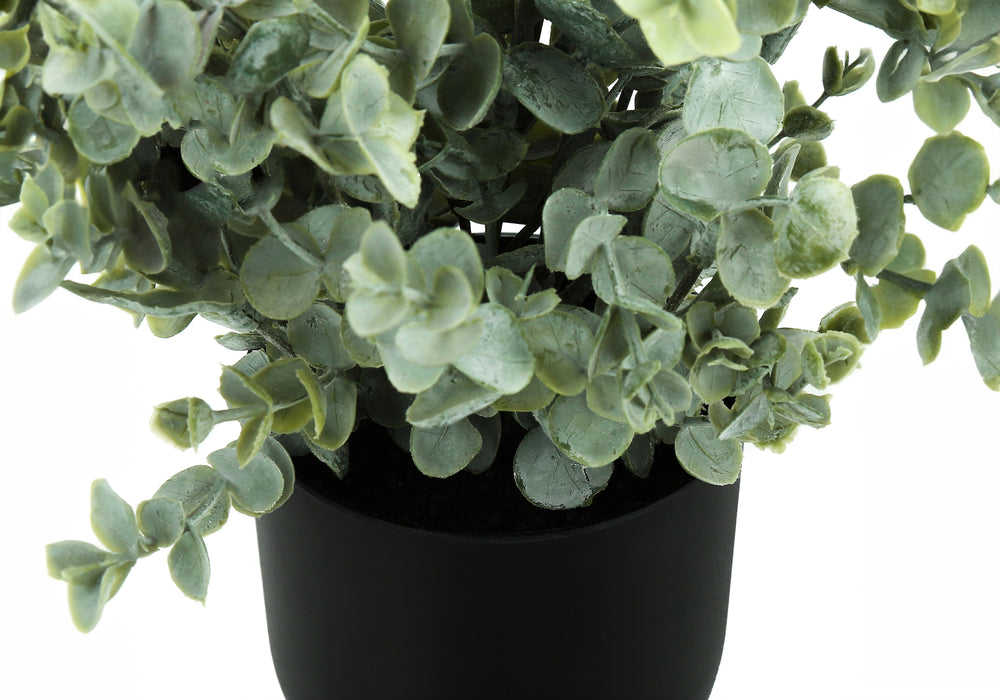 Artificial Plant, 11' Tall, Eucalyptus Grass, Indoor, Faux, Fake, Table, Greenery, Potted, Set Of 2, Decorative, Green Leaves, Black Pots Media 4