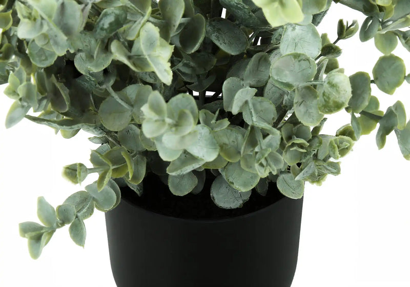 Artificial Plant, 11' Tall, Eucalyptus Grass, Indoor, Faux, Fake, Table, Greenery, Potted, Set Of 2, Decorative, Green Leaves, Black Pots
