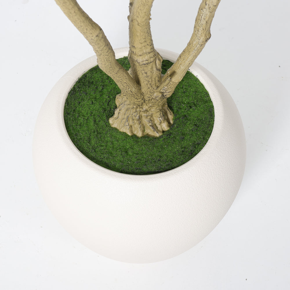 8FT Artificial Olive Tree With Big Decorative White Planter, Tall Indoor & Covered Outdoor Decorative Tree, 1pc/set Media 14