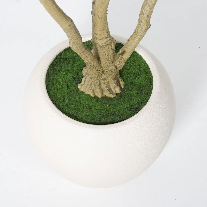 8FT Artificial Olive Tree With Big Decorative White Planter, Tall Indoor & Covered Outdoor Decorative Tree, 1pc/set