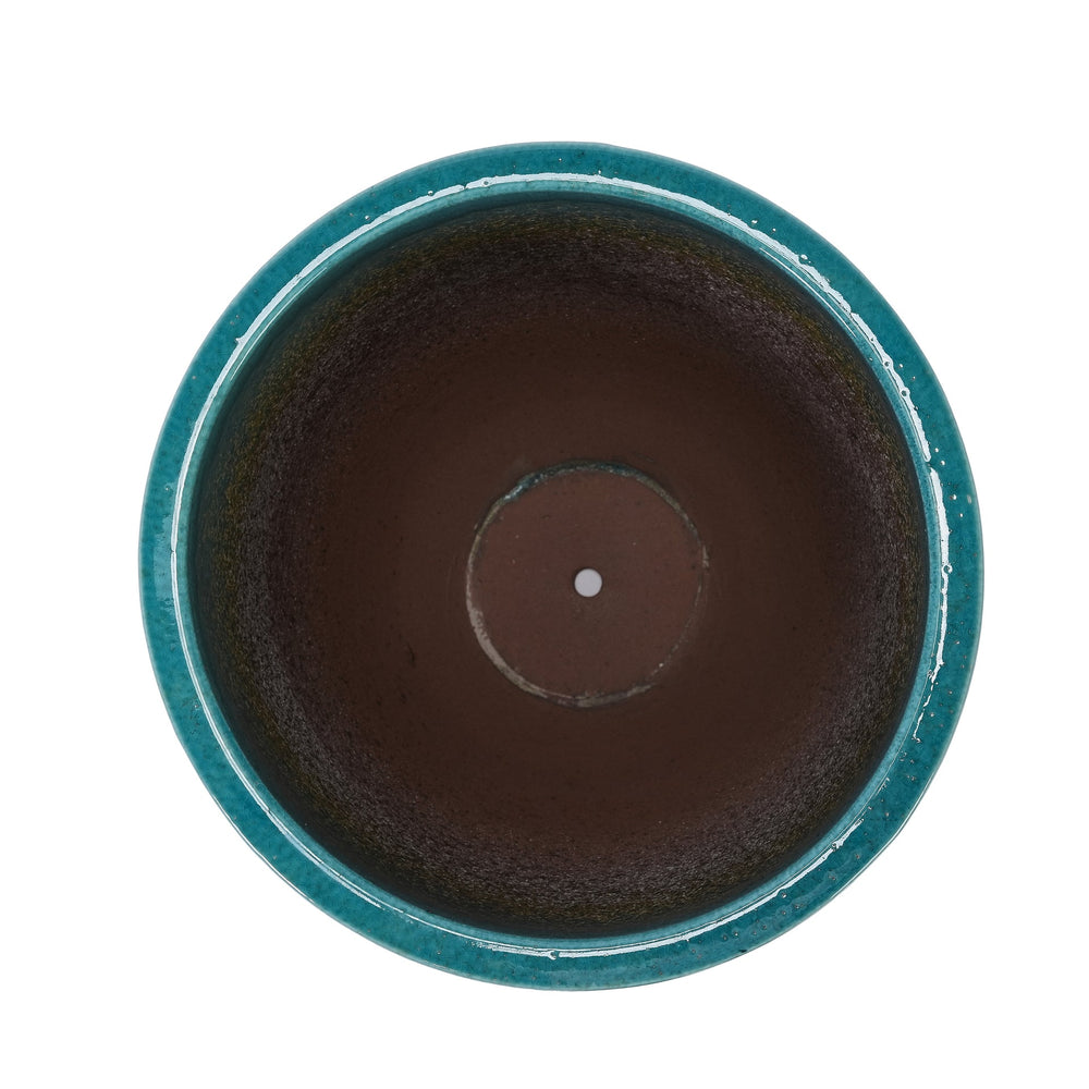 Ceramic Flowerpot, Modern Planter for Patio, Garden, Windowsill - Cyan Media 11