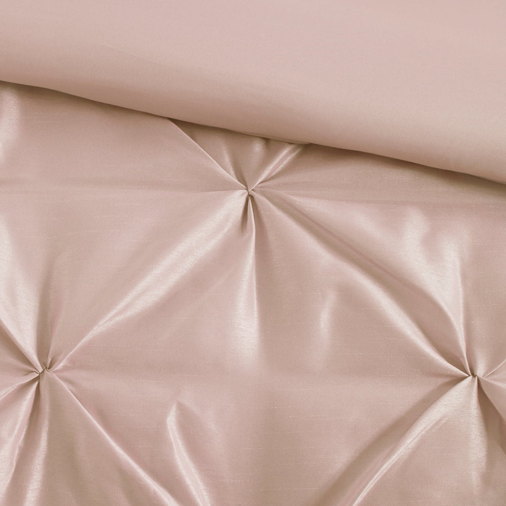 7-Piece Full 100% Polyester Pieced Pleated Tufted Comforter Set Media 4