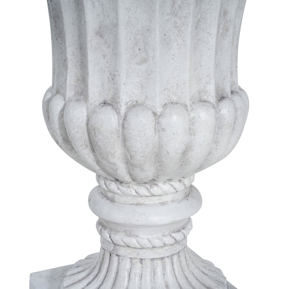 Outdoor Garden Urn Planter, Antique White Media 2