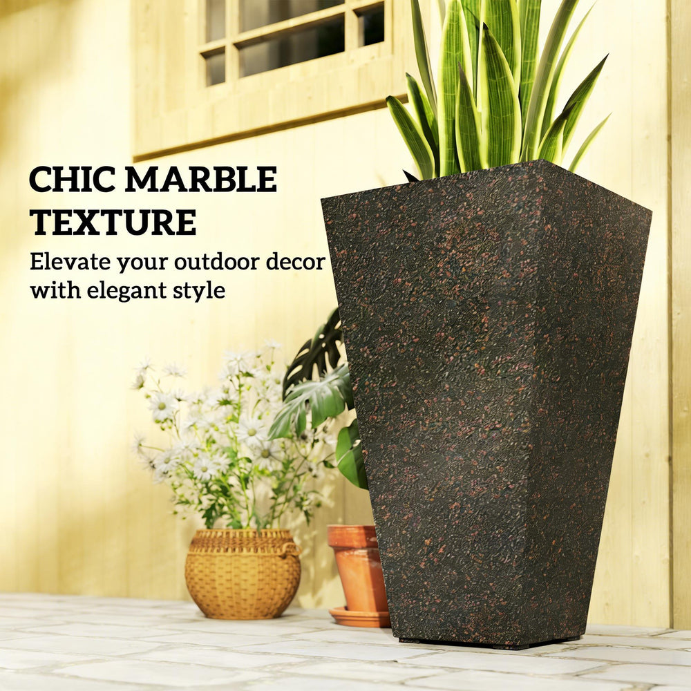 Set of 3 Flower Pots,Tall Planters Media 3