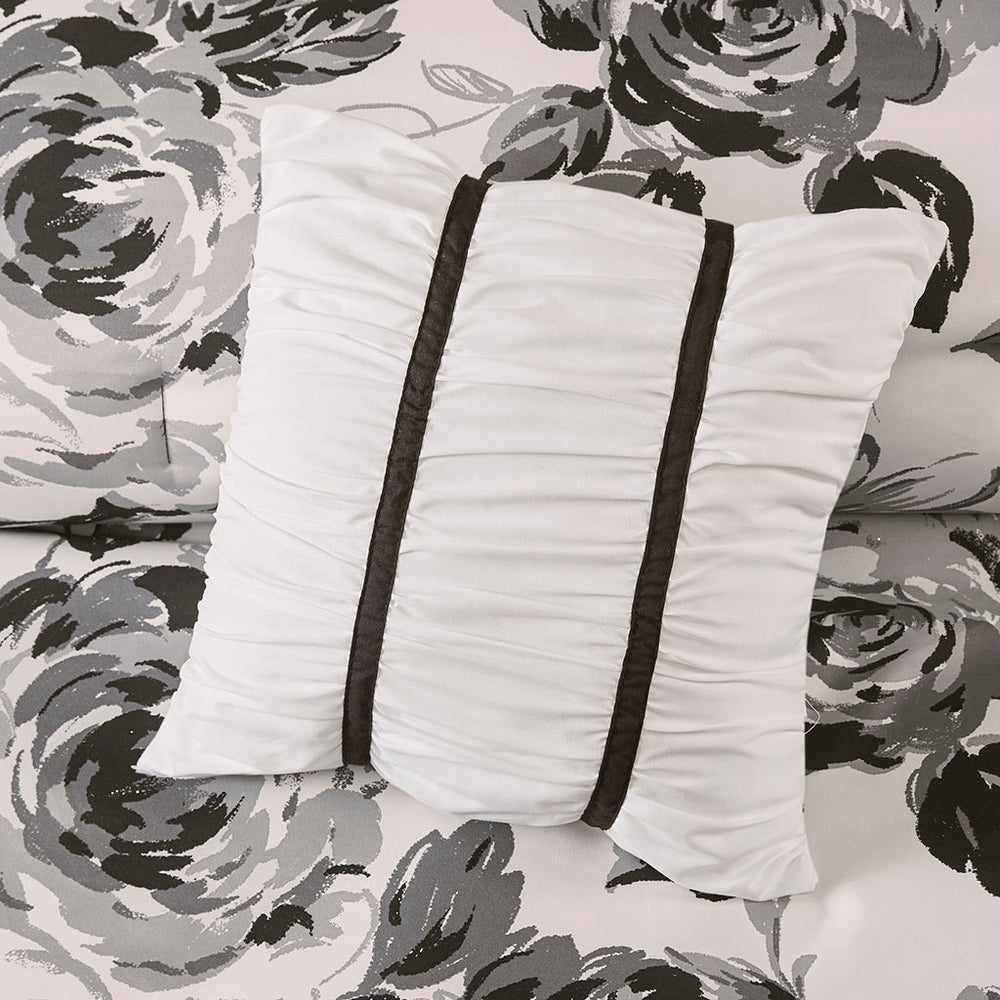 Full/Queen Floral Print Comforter Set Media 11