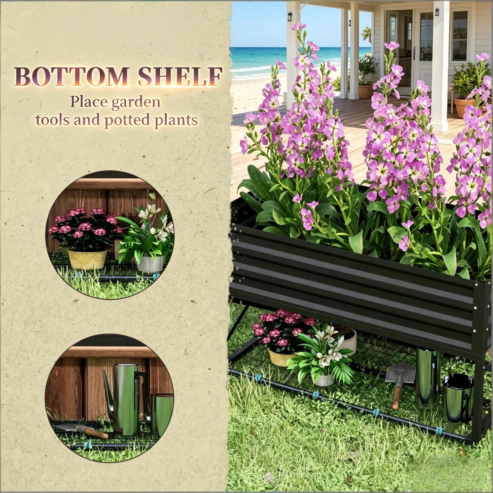 Patio Planter Box,Garden Bed,Outdoor Planter Box,Spacious Gardening Bed Media 3