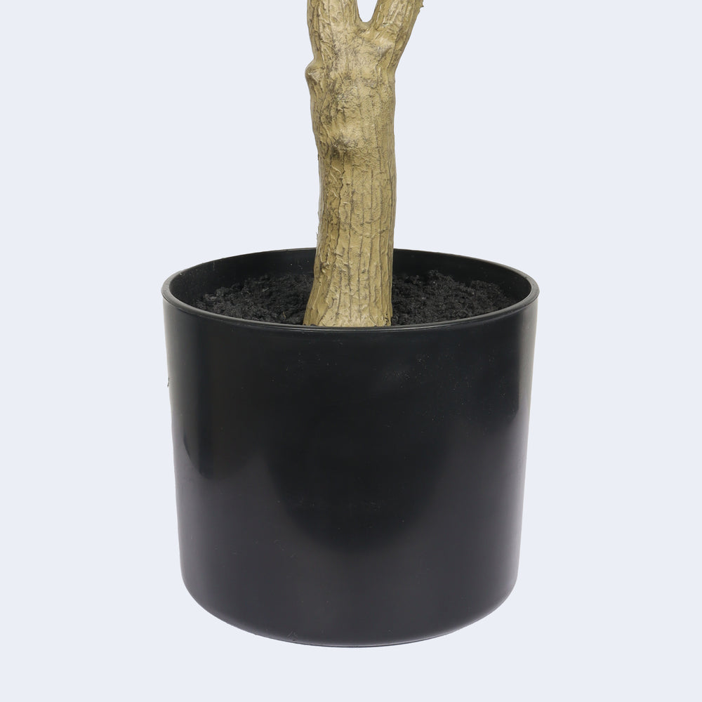 5' Artificial  Olive Tree in Black Plastic Pot, 1pc/set Media 8