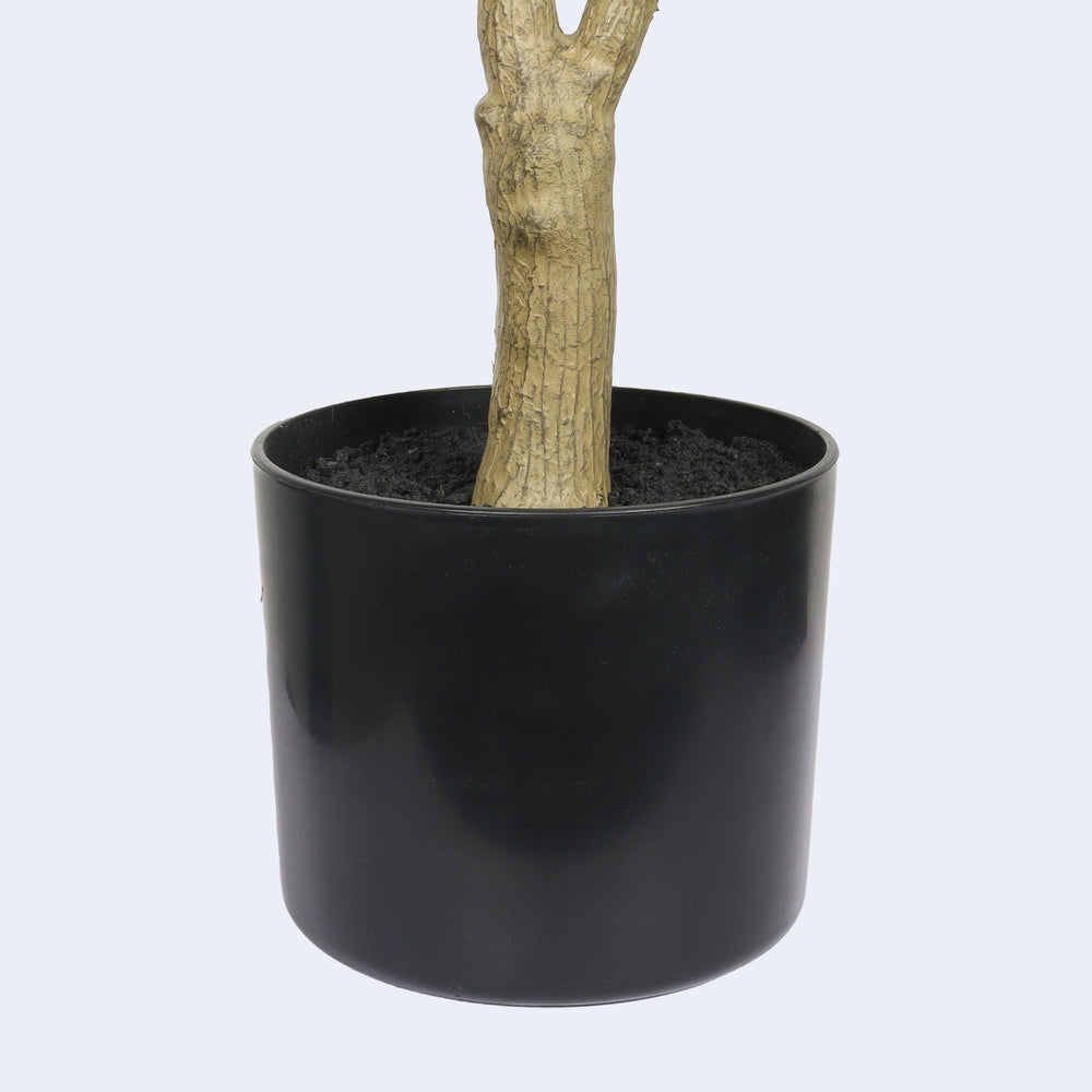 5' Artificial  Olive Tree in Black Plastic Pot, 1pc/set Media 8