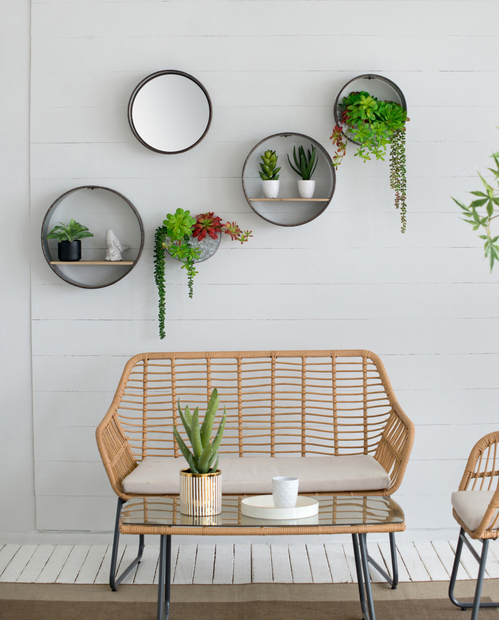 Farmhouse Round Metal Wall Planter, 5 Piece Media 13