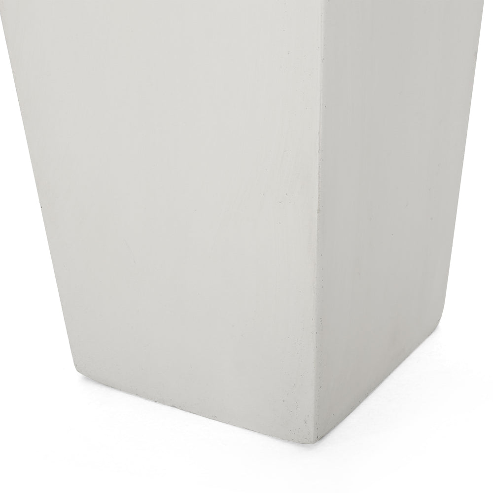 13' x 32.5' Cast Stone Planter Magnesium Oxide, Matte White Media 8