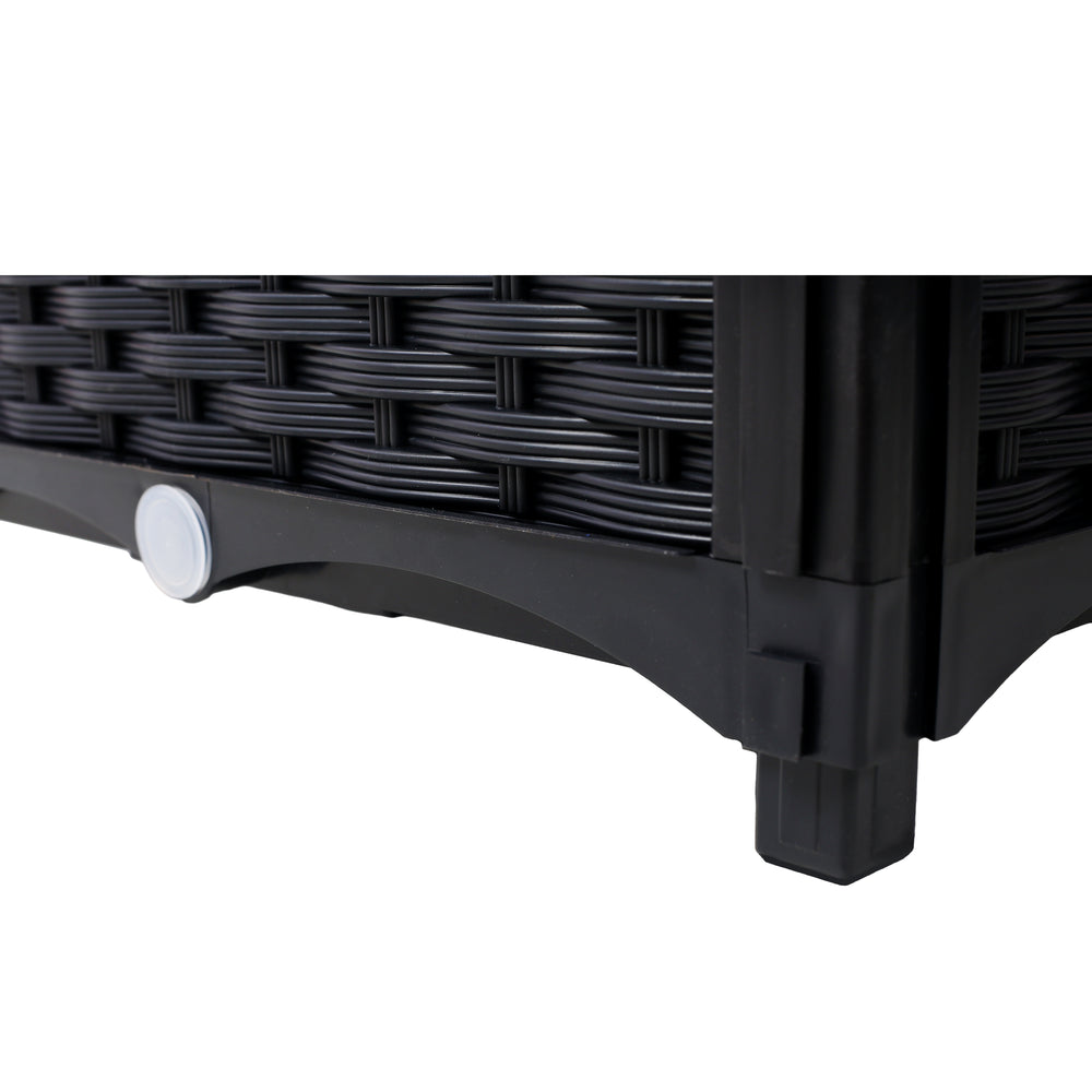 Planter Raised Beds - Elevated Planter Garden Box with Drainage Plug Raised Garden Beds for Vegetable/Flower/Herb Outdoor Standing Planter Beds Gardening Kit,Black,47.2'x15.7'x27.7' Media 9