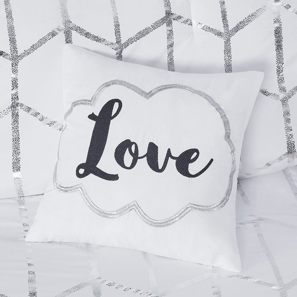 Full/Queen Metallic Printed Comforter Set Media 15