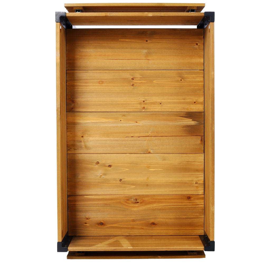 Raised Garden Bed, Metal Leg Wood Planter Boxes with Folding Storage Shelf,Elevated Planter Box for Growing Fresh Herbs, Vegetables, Flowers Great for Outdoor Patio, Deck, Balcony Media 7