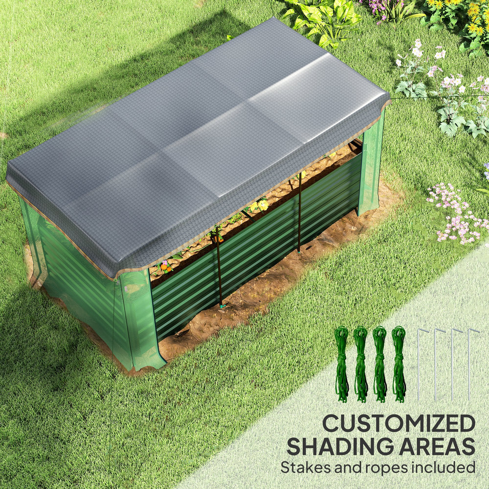 Crop Cage and Shade Cloth with Raised Garden Bed,Galvanized Steel Planter Box Media 5