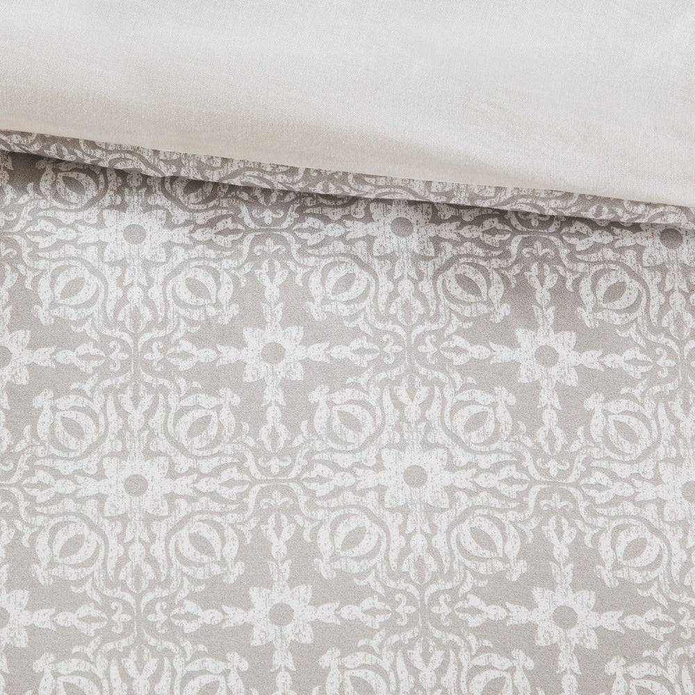 Full/Queen 4 Piece Embroidered Cotton Reversible Duvet Cover Set Media 4