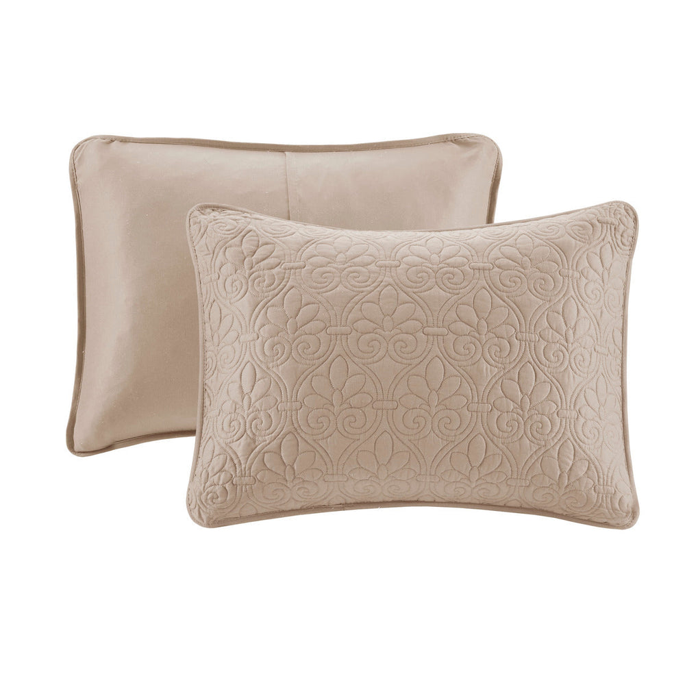 Reversible Quilt Set Khaki Full/Queen Media 2