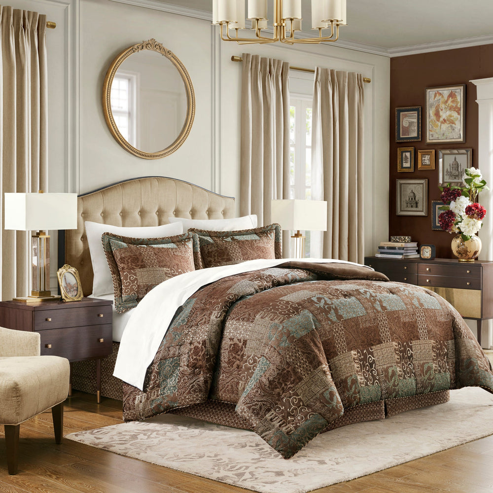 4 Piece Red Comforter Set Red Cal King Media 1