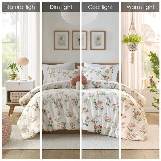 Full/Queen Mushroom Garden Comforter Set Media 12