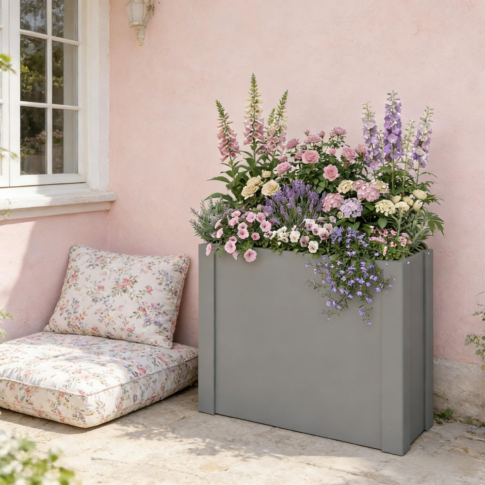 Balcony Herb Box,Outdoor Planter Box,Elevated Garden Bed(Only Planter Box) Media 2