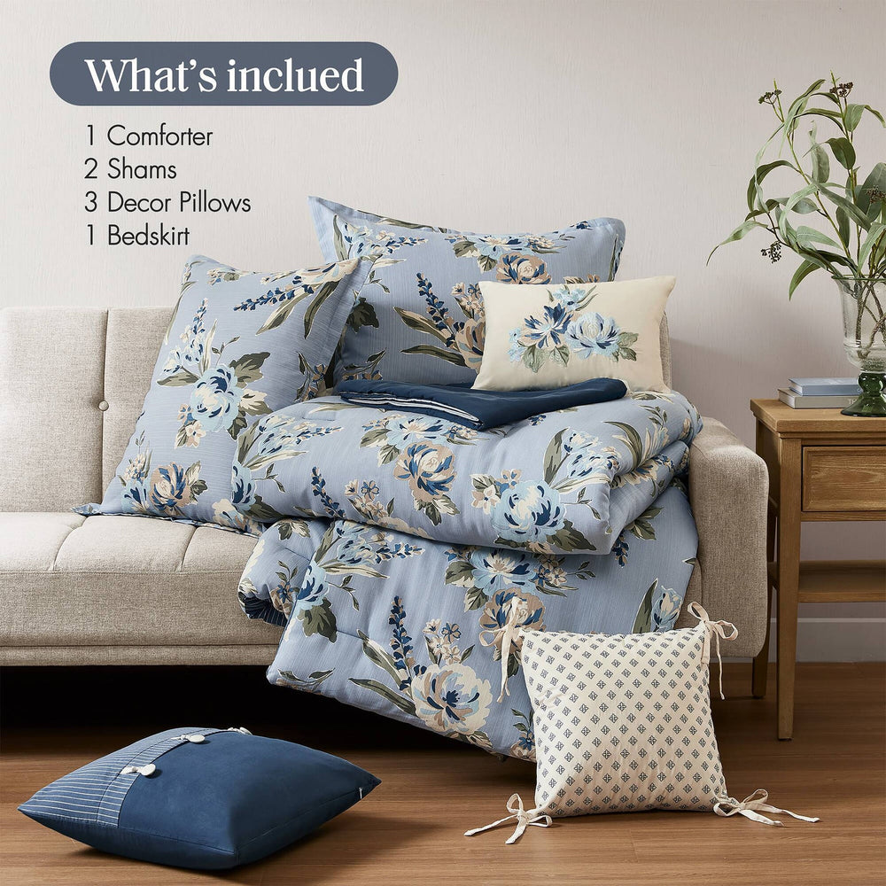 7PCS King Vintage Floral Comforter Set Media 3