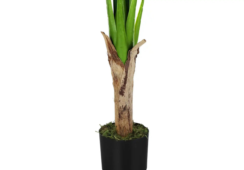 Artificial Plant, 43' Tall, Banana Tree, Indoor, Faux, Fake, Floor, Greenery, Potted, Real Touch, Decorative, Green Leaves, Black Pot