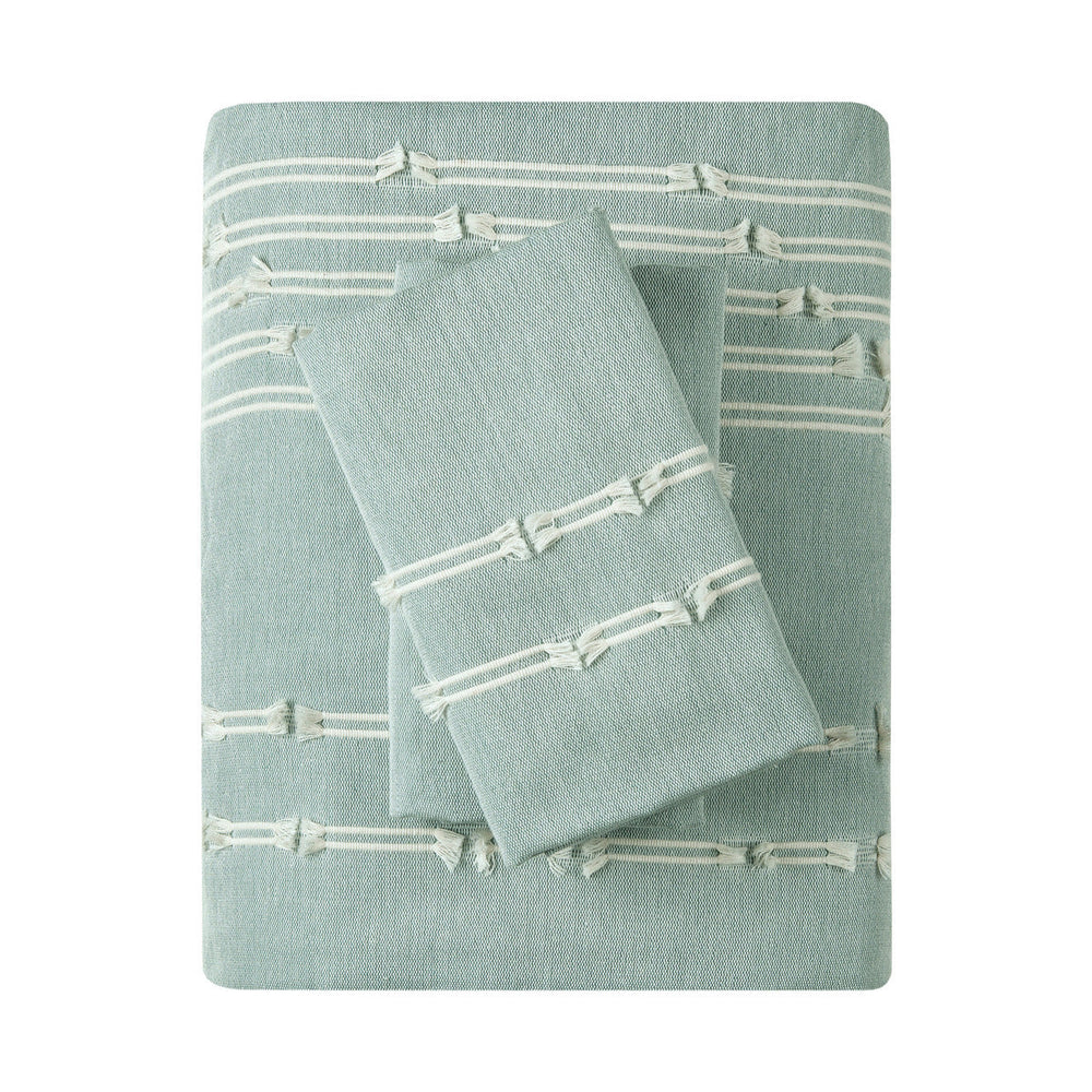 King/Cal King 3 Piece Cotton Jacquard Duvet Cover Set Media 12