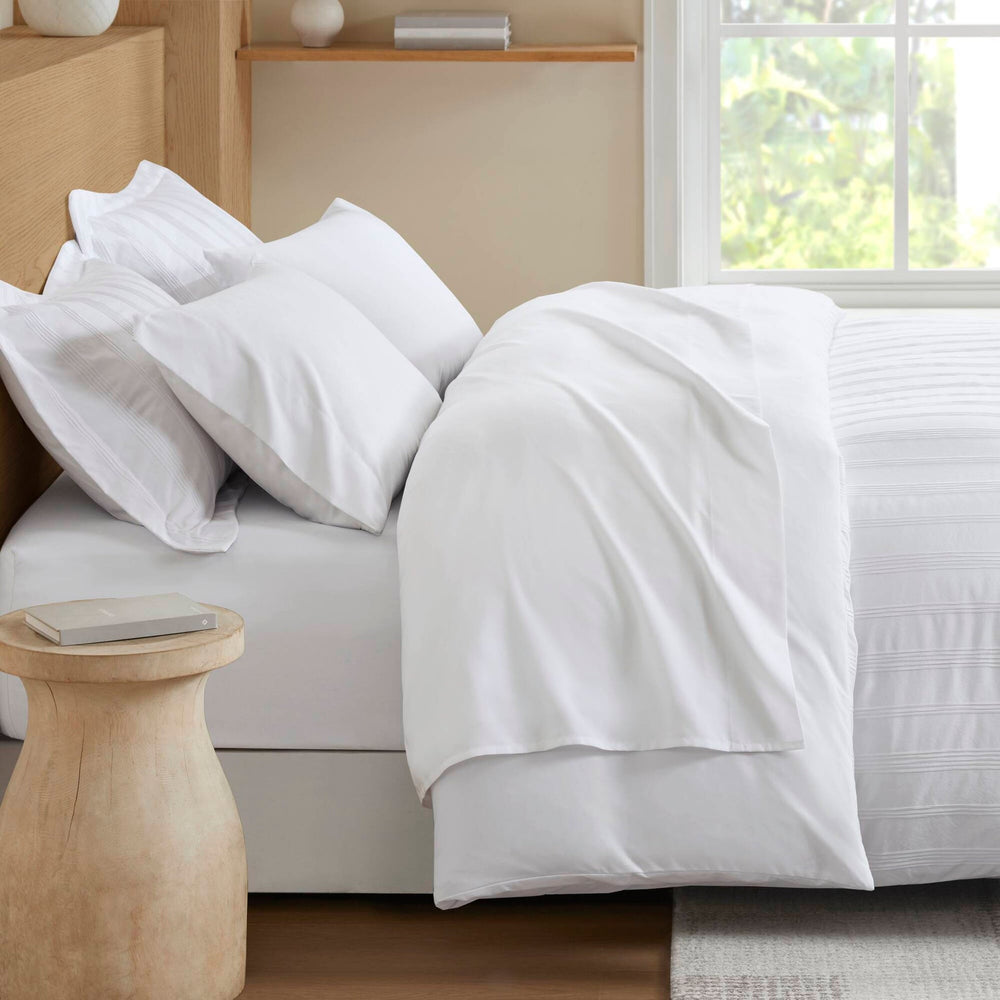 3-Piece King Woven Striped Duvet Set Media 14