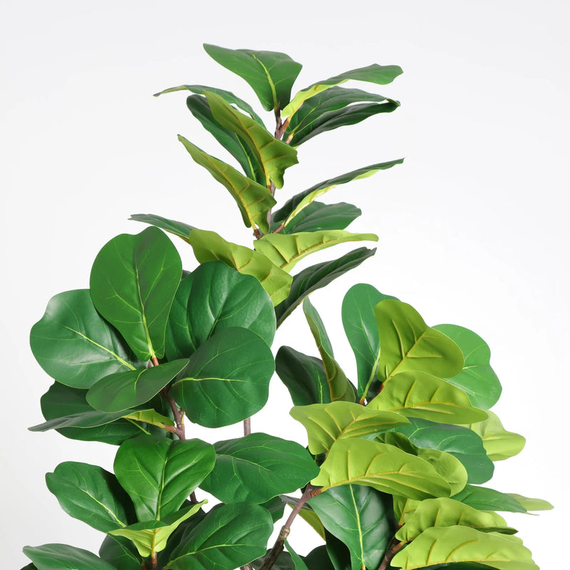 6FT Artificial Fiddle Leaf Fig Tree With Decorative White Pot, Faux Indoor Plant for Home Office Living Room Corner Decoration, 1pc/set