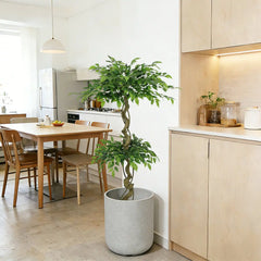 5.2FT Artificial Ficus Tree, Lifelike Faux Banyan Tree with Pot for Home, Office Patio Decor, 1pc/set perspective