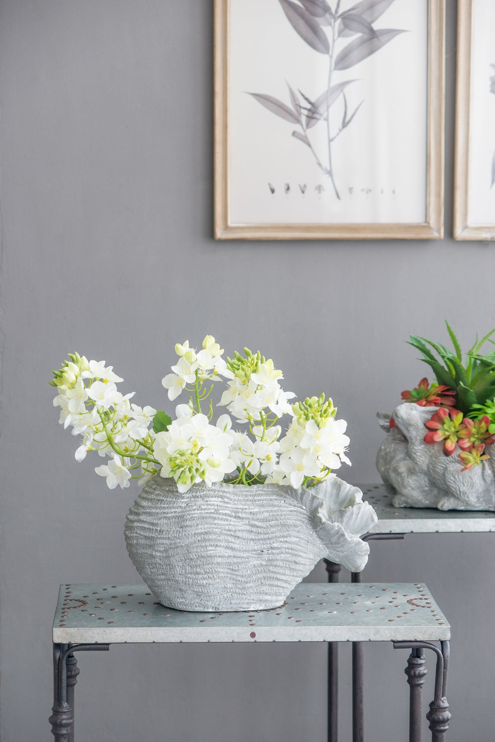 14.2x7.9x7.9' Cement Planter, Indoor Outdoor Garden Decor Media 14