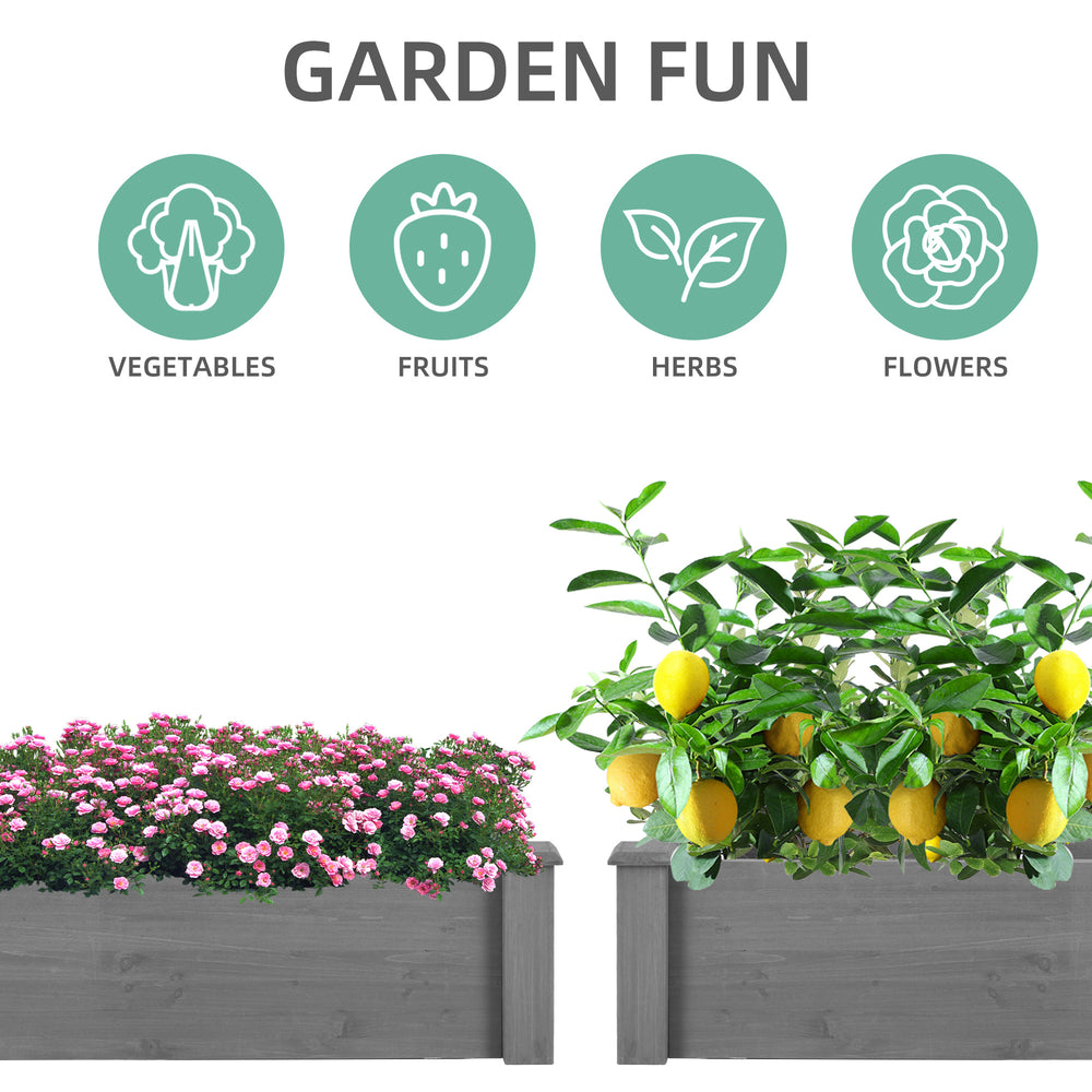 Over Ground Raised Garden Bed 96x28x10'', Large Long Planter Box for Outdoor, Tool-Free Assembly Media 8